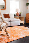 Riviera Elegance Collection Area Rug -  Monaco (Orange) Rectangle Orange  lifestyle 25