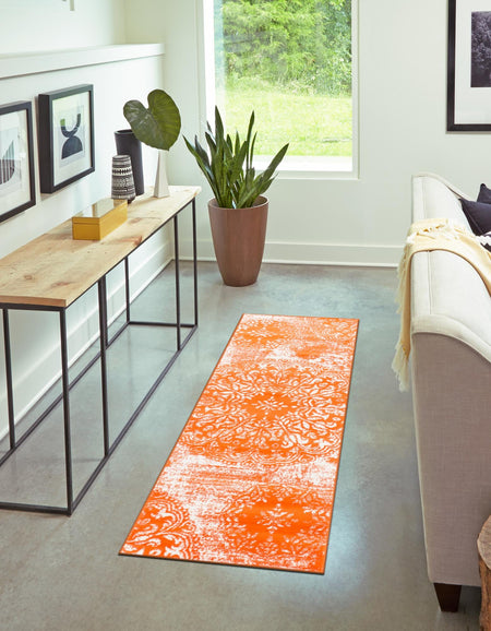 Riviera Elegance Collection Area Rug -  Monaco (Orange)