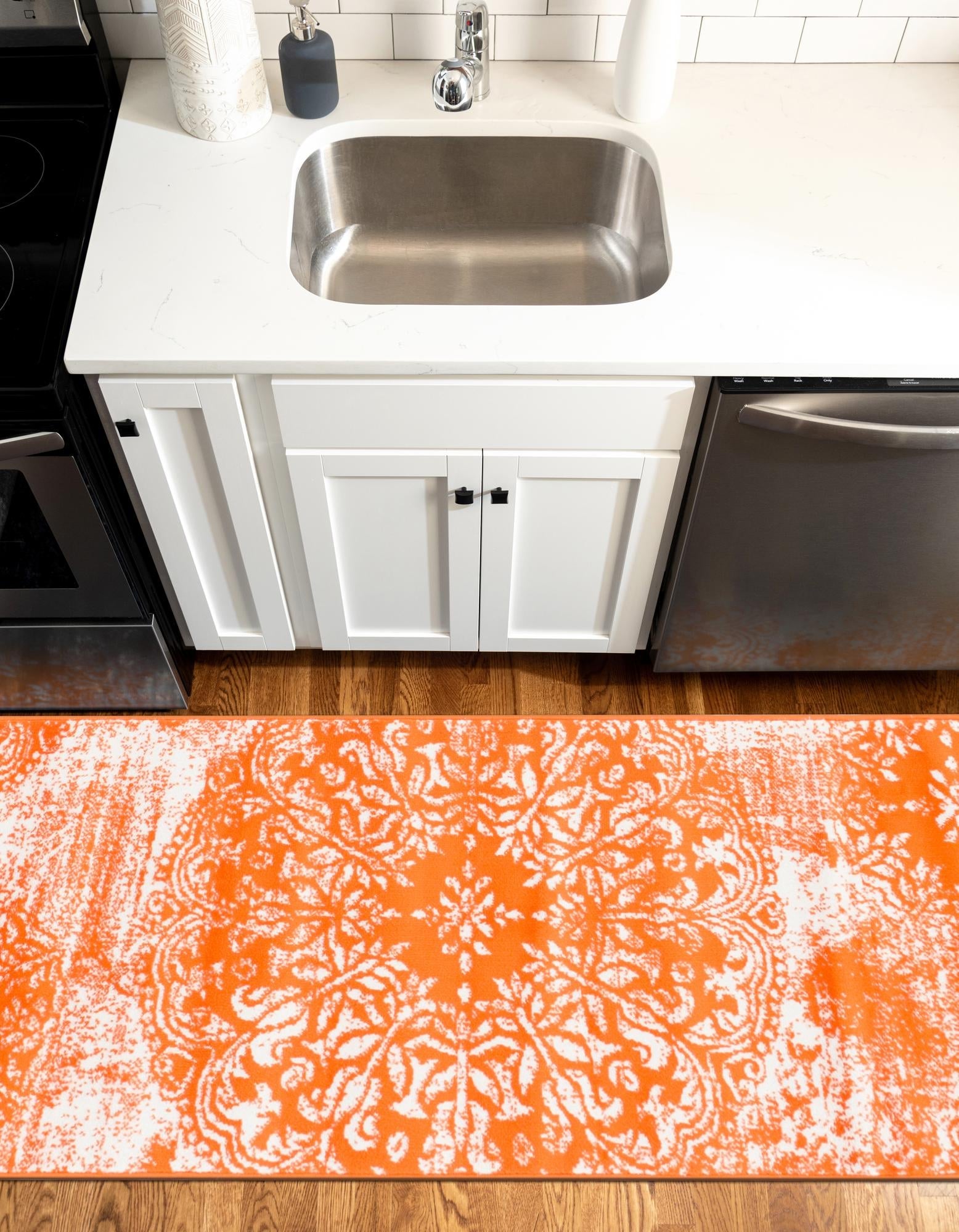 Riviera Elegance Collection Area Rug -  Monaco (Orange)