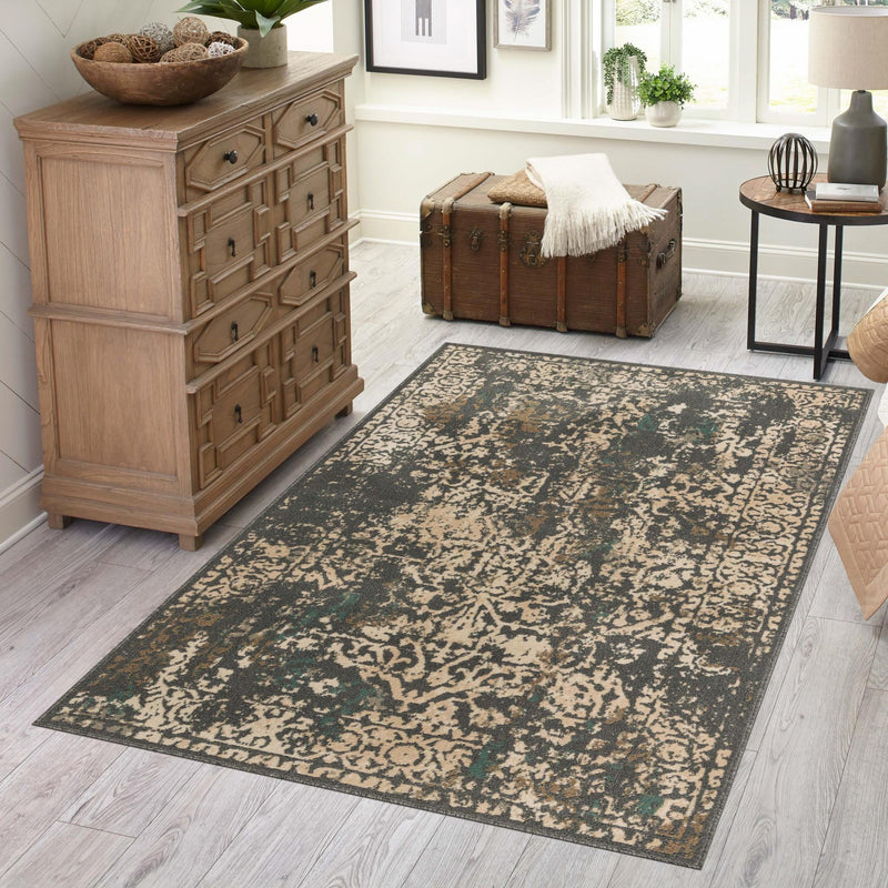 Gobi Sands Collection Area Rug - Dunhuang Rectangle Gray  lifestyle 4