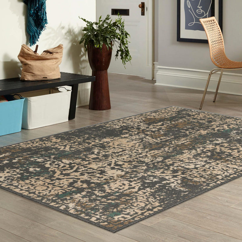 Gobi Sands Collection Area Rug - Dunhuang Rectangle Gray  lifestyle 18