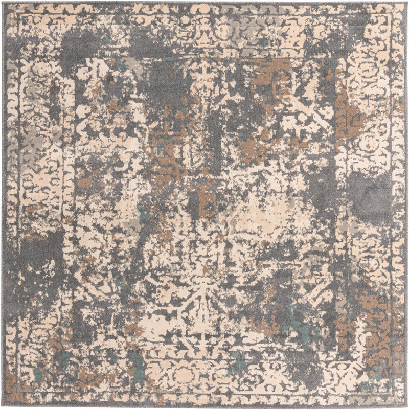 Gobi Sands Collection Area Rug - Dunhuang Square Gray  lifestyle 19