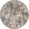 Gobi Sands Collection Area Rug - Dunhuang Round Gray  lifestyle 20