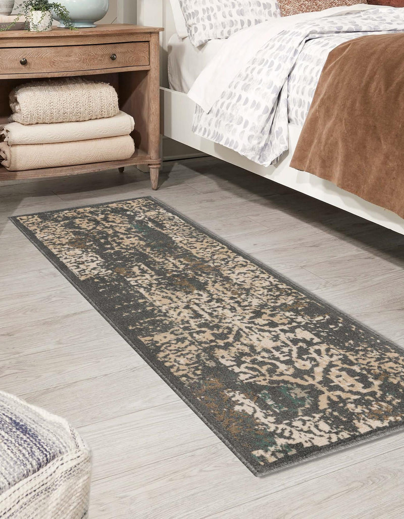 Gobi Sands Collection Area Rug - Dunhuang Runner Gray  lifestyle 25