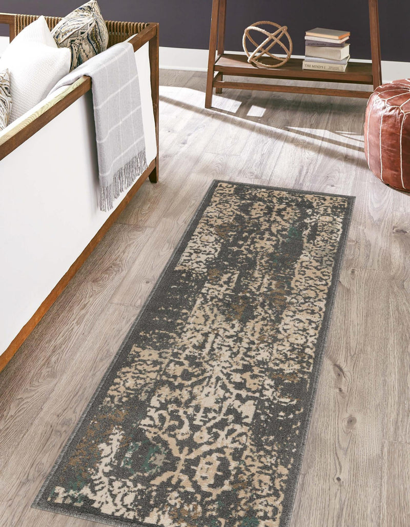 Gobi Sands Collection Area Rug - Dunhuang Runner Gray  lifestyle 26