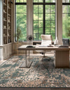 Gobi Sands Collection Area Rug - Dunhuang Square Green  lifestyle 66