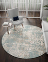 Gobi Sands Collection Area Rug - Dunhuang Round Green  lifestyle 40