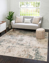 Gobi Sands Collection Area Rug -  Shapotou Square Beige  lifestyle 19