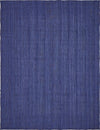 Woven Seaside Jute Collection Area Rug - Savannah (Navy Blue) Rectangle Navy Blue Main