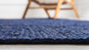 Woven Seaside Jute Collection Area Rug - Savannah (Navy Blue) Runner Navy Blue  lifestyle 44