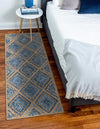 Woven Seaside Jute Collection Area Rug - Marina Runner Blue  lifestyle 44