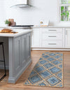 Woven Seaside Jute Collection Area Rug - Marina Runner Blue  lifestyle 54