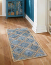 Woven Seaside Jute Collection Area Rug - Marina Runner Blue  lifestyle 63