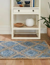 Woven Seaside Jute Collection Area Rug - Marina Runner Blue  lifestyle 75