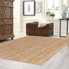 Woven Seaside Jute Collection Area Rug - Savannah (Natural) Rectangle Natural  lifestyle 23