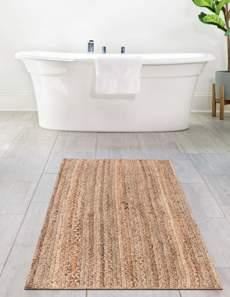 Woven Seaside Jute Collection Area Rug - Savannah (Natural)