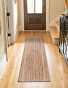 Woven Seaside Jute Collection Area Rug - Savannah (Natural) Runner Natural  lifestyle 70