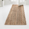 Woven Seaside Jute Collection Area Rug - Savannah (Natural) Runner Natural  lifestyle 141