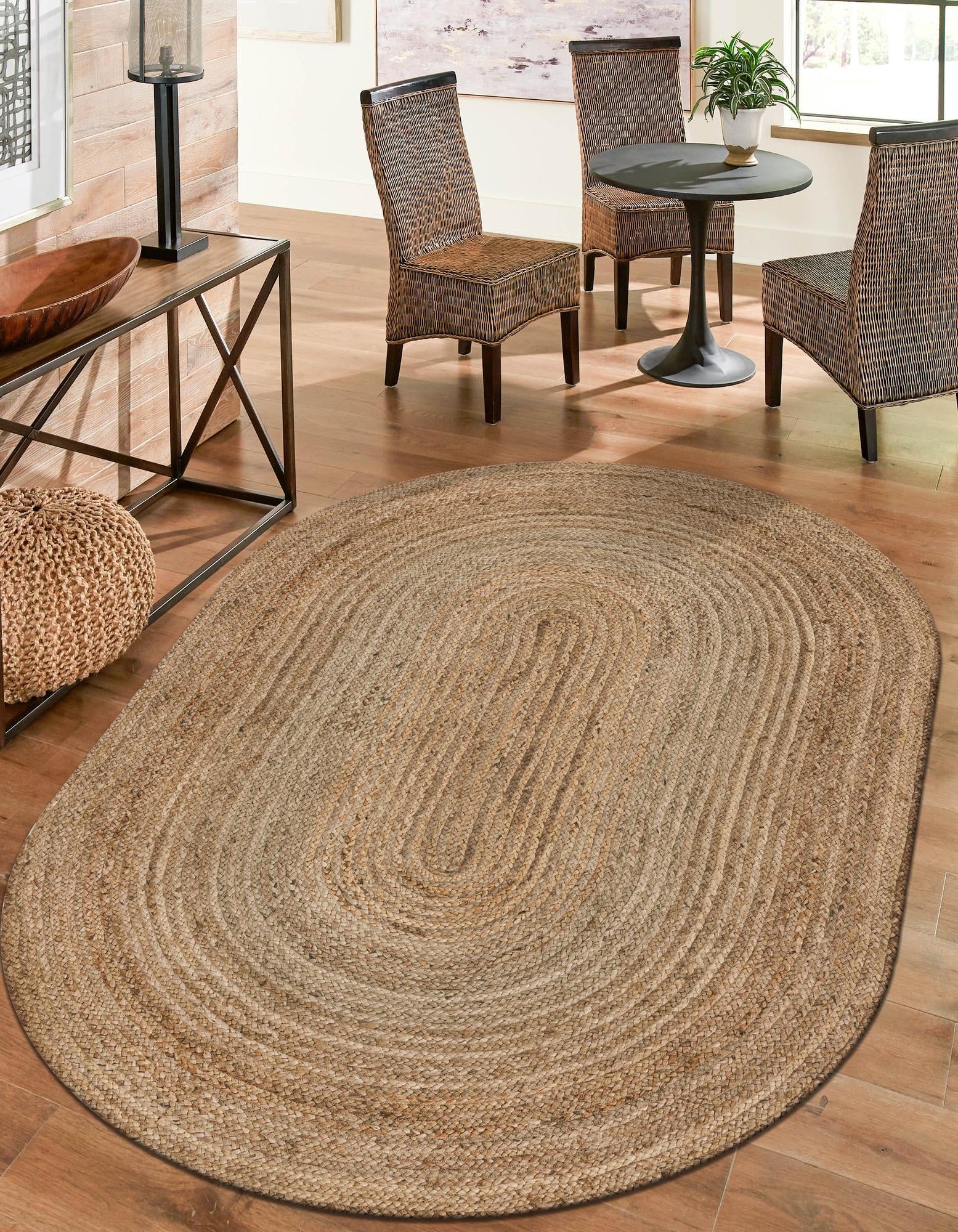 Woven Seaside Jute Collection Area Rug - Savannah (Natural)