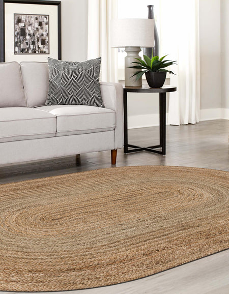 Woven Seaside Jute Collection Area Rug - Savannah (Natural)