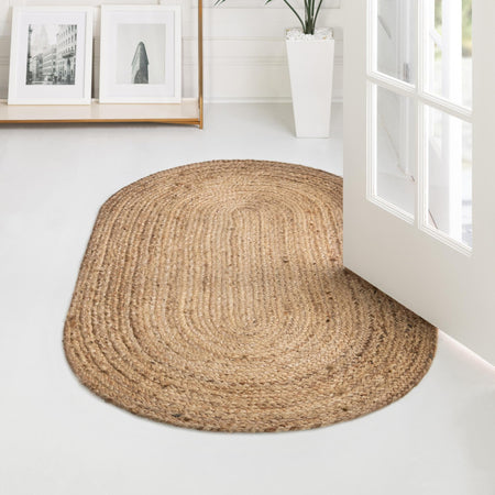 Woven Seaside Jute Collection Area Rug - Savannah (Natural)