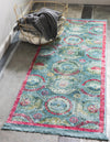 Caribbean Breeze Collection Area Rug -  Lucia Runner Turquoise  lifestyle 49