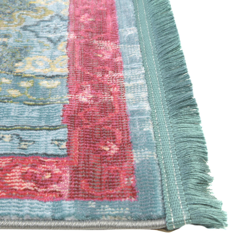 Caribbean Breeze Collection Area Rug -  Lucia Runner Turquoise  lifestyle 74