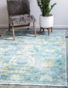 Caribbean Breeze Collection Area Rug -  Lucia Rectangle Light Blue  lifestyle 4