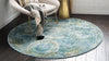 Caribbean Breeze Collection Area Rug -  Lucia Round Light Blue  lifestyle 51