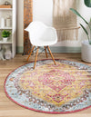 Caribbean Breeze Collection Area Rug -  Zemi Round Gold  lifestyle 13