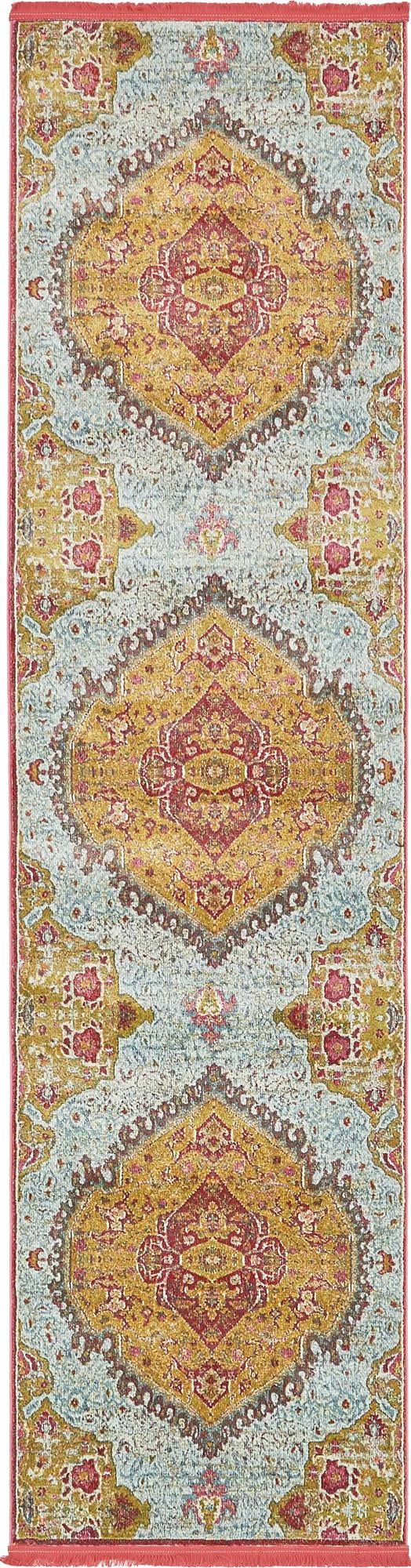 Caribbean Breeze Collection Area Rug -  Zemi Runner Gold  lifestyle 12