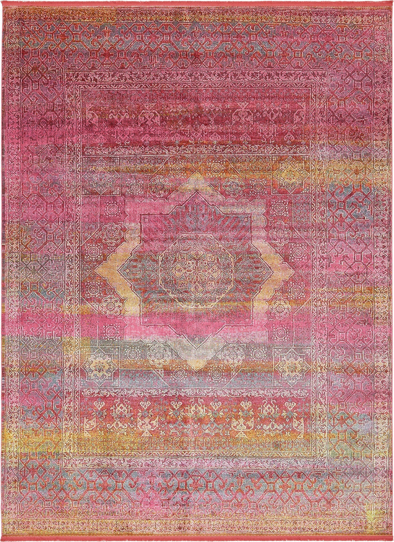 Caribbean Breeze Collection Area Rug -  Roatan Rectangle Pink Main