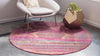 Caribbean Breeze Collection Area Rug -  Roatan Round Pink  lifestyle 15