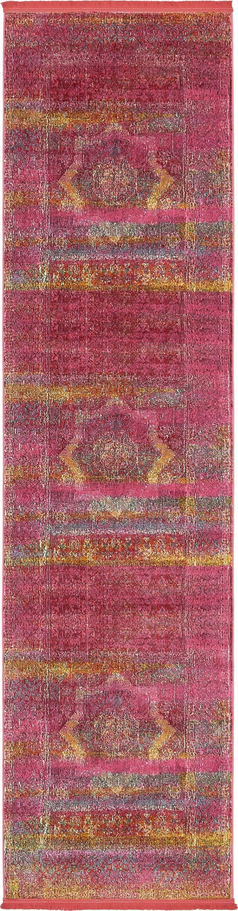 Caribbean Breeze Collection Area Rug -  Roatan Runner Pink  lifestyle 12