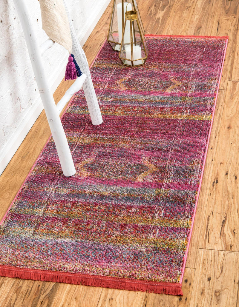 Caribbean Breeze Collection Area Rug -  Roatan Runner Pink  lifestyle 14