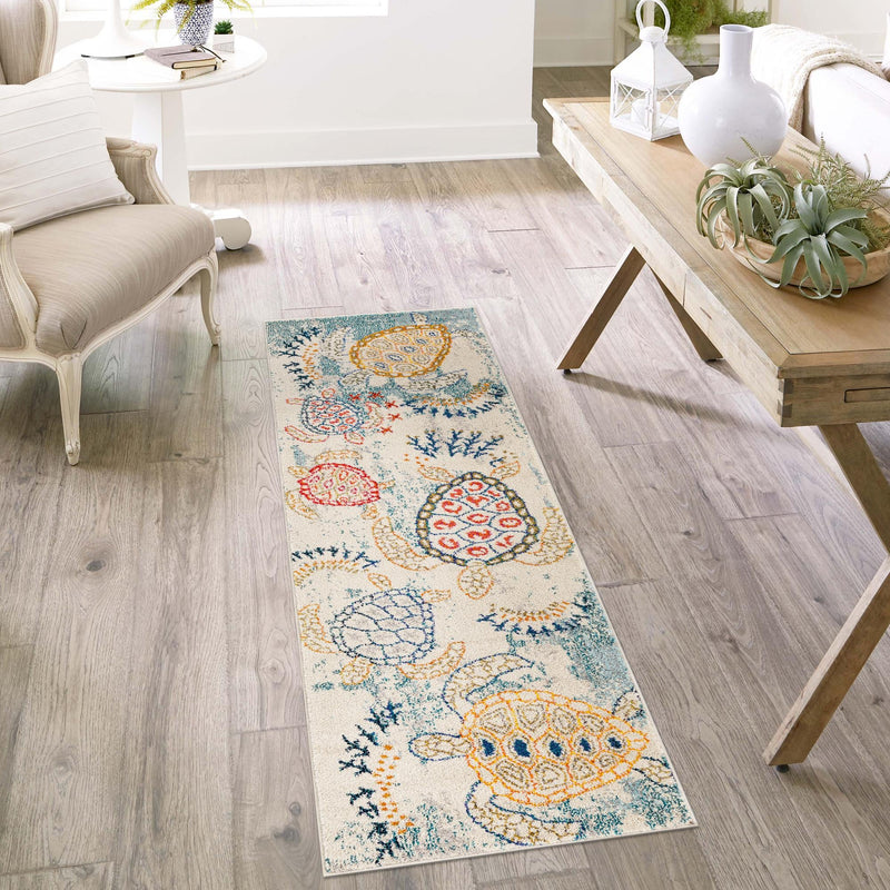 Sorrento Shores Collection Area Rug -  Massa Runner Beige  lifestyle 31