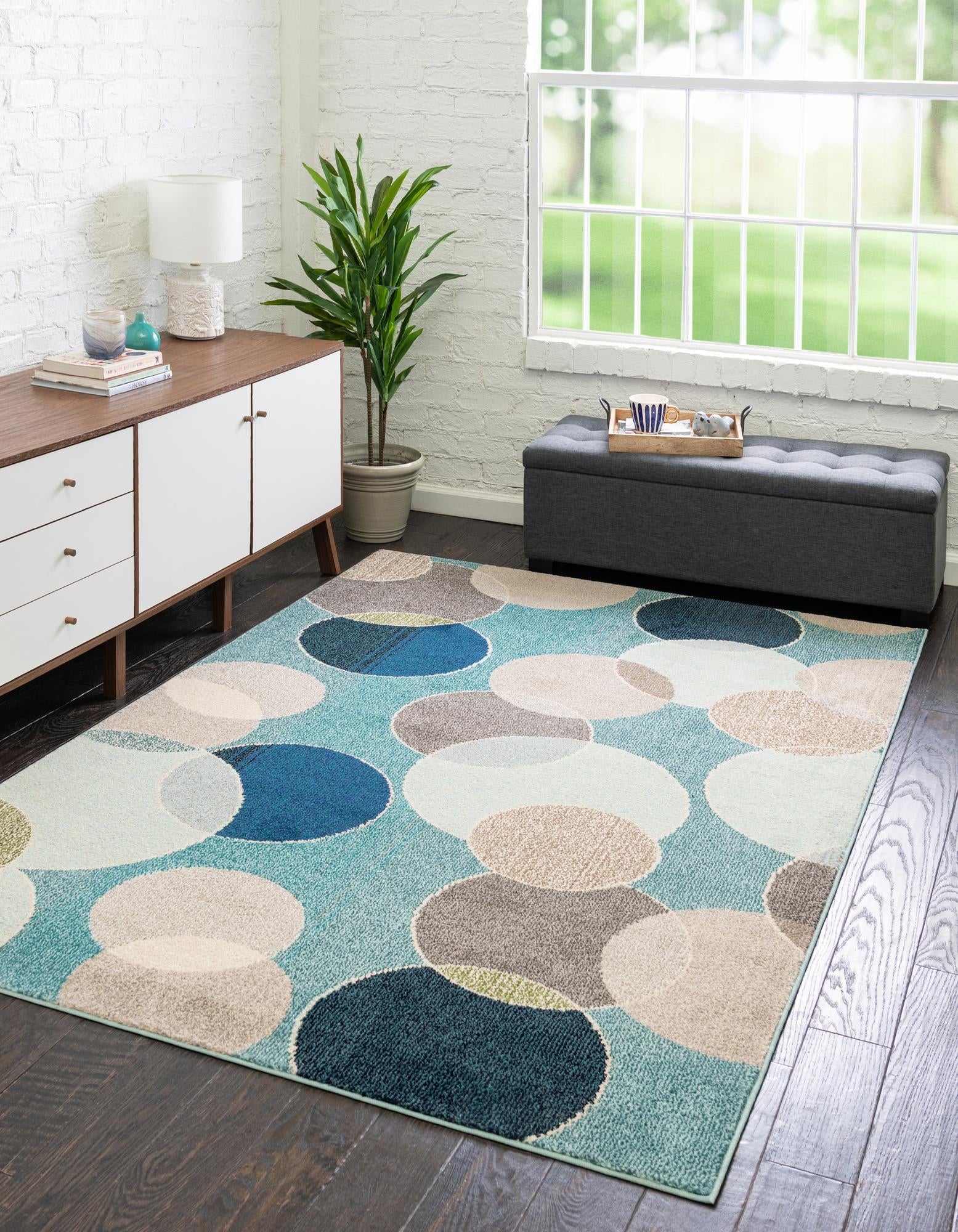 Chromatic Oasis Collection Area Rug -  Zephyr