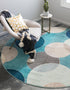 Chromatic Oasis Collection Area Rug -  Zephyr