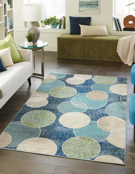 Chromatic Oasis Collection Area Rug -  Zephyr