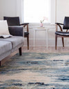 Chromatic Oasis Collection Area Rug -  Serene Rectangle Light Blue  lifestyle 4