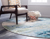 Chromatic Oasis Collection Area Rug -  Serene Round Light Blue  lifestyle 39