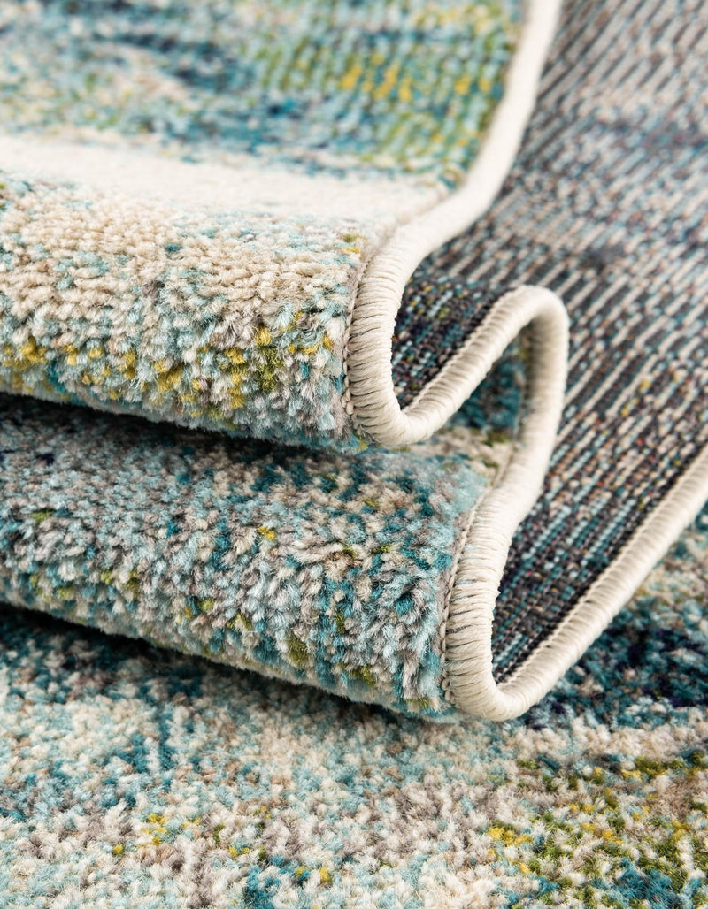 Chromatic Oasis Collection Area Rug -  Serene Runner Light Blue  lifestyle 62