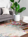 Chromatic Oasis Collection Area Rug -  Blush Rectangle Multi  lifestyle 3