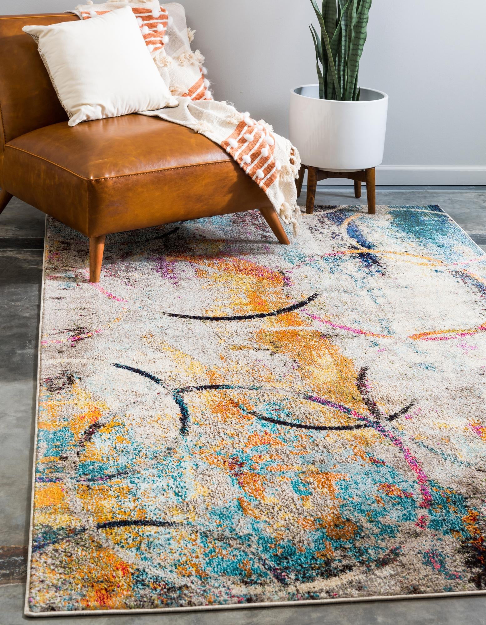 Chromatic Oasis Collection Area Rug -  Fresco