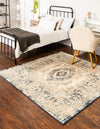 Copenhagen Dahlia Collection Area Rug -  Valby Square Beige  lifestyle 23