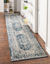 Copenhagen Dahlia Collection Area Rug -  Valby Runner Navy Blue  lifestyle 24