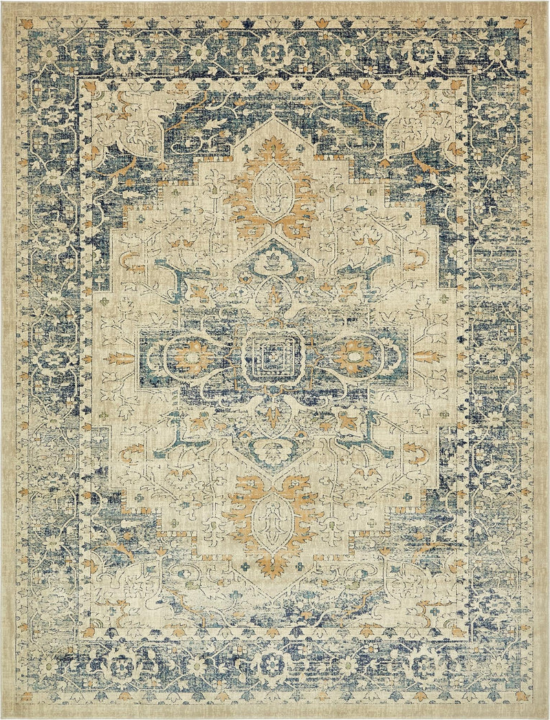 Copenhagen Dahlia Collection Area Rug -  Hellerup Rectangle Beige Main