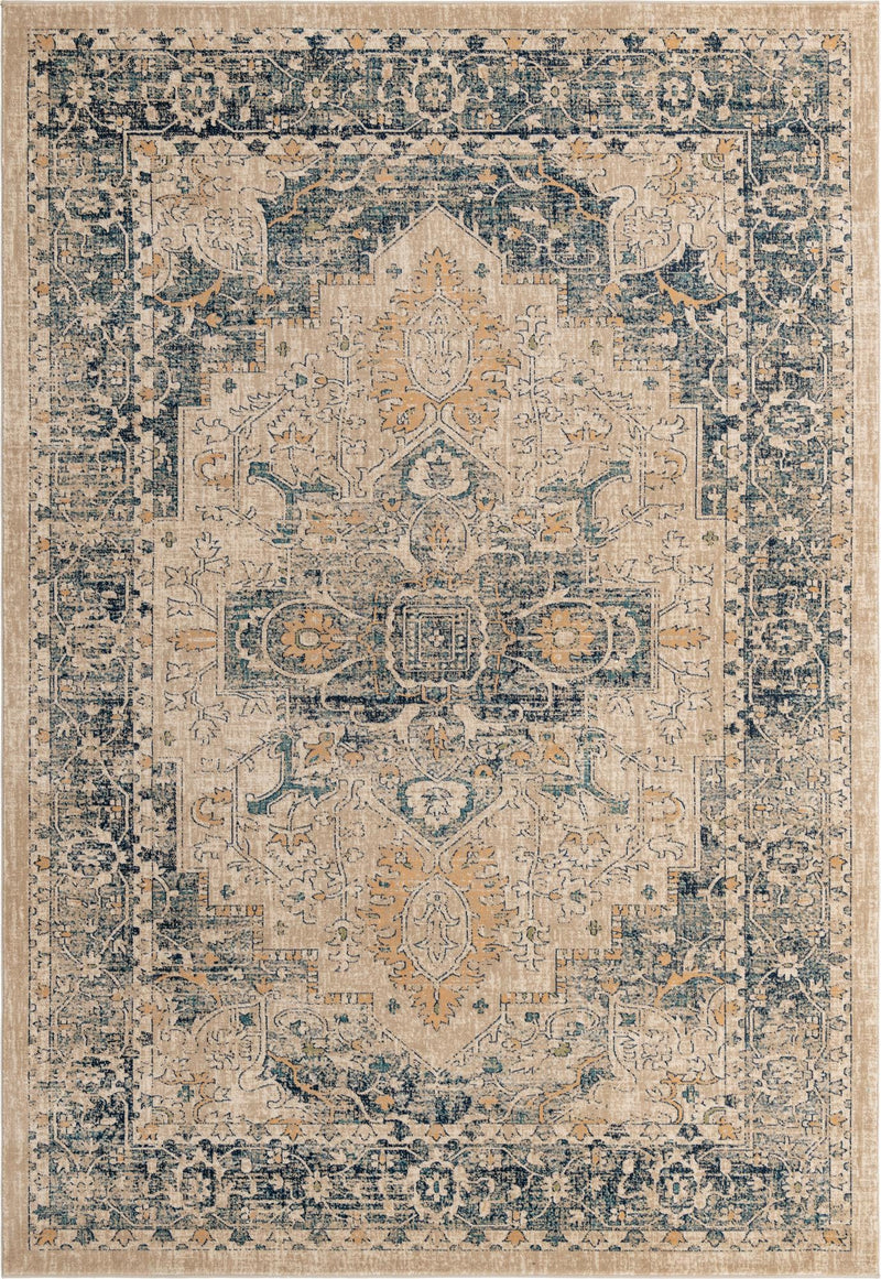 Copenhagen Dahlia Collection Area Rug -  Hellerup Rectangle Beige  lifestyle 3