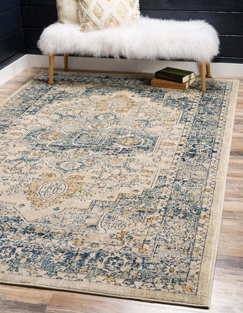 Copenhagen Dahlia Collection Area Rug -  Hellerup Rectangle Beige  lifestyle 3