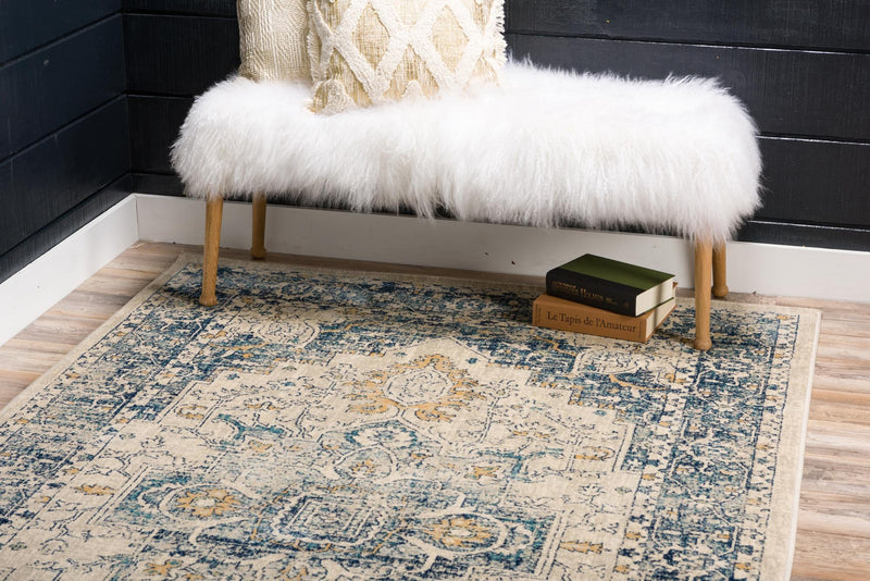 Copenhagen Dahlia Collection Area Rug -  Hellerup Rectangle Beige  lifestyle 10